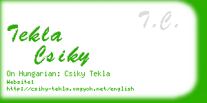 tekla csiky business card